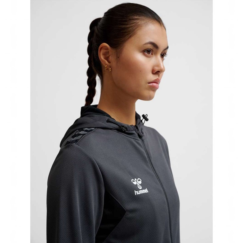 Hummel Authentic Pl Zip Hoodie Dames Zwart | 292518-741
