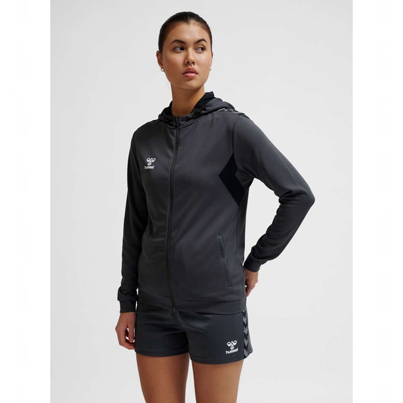 Hummel Authentic Pl Zip Hoodie Dames Zwart | 292518-741