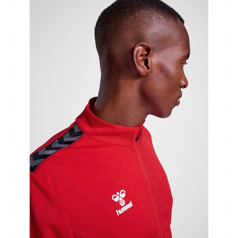 Hummel Authentic Pl Zip Jassen Heren Rood | 157918-598