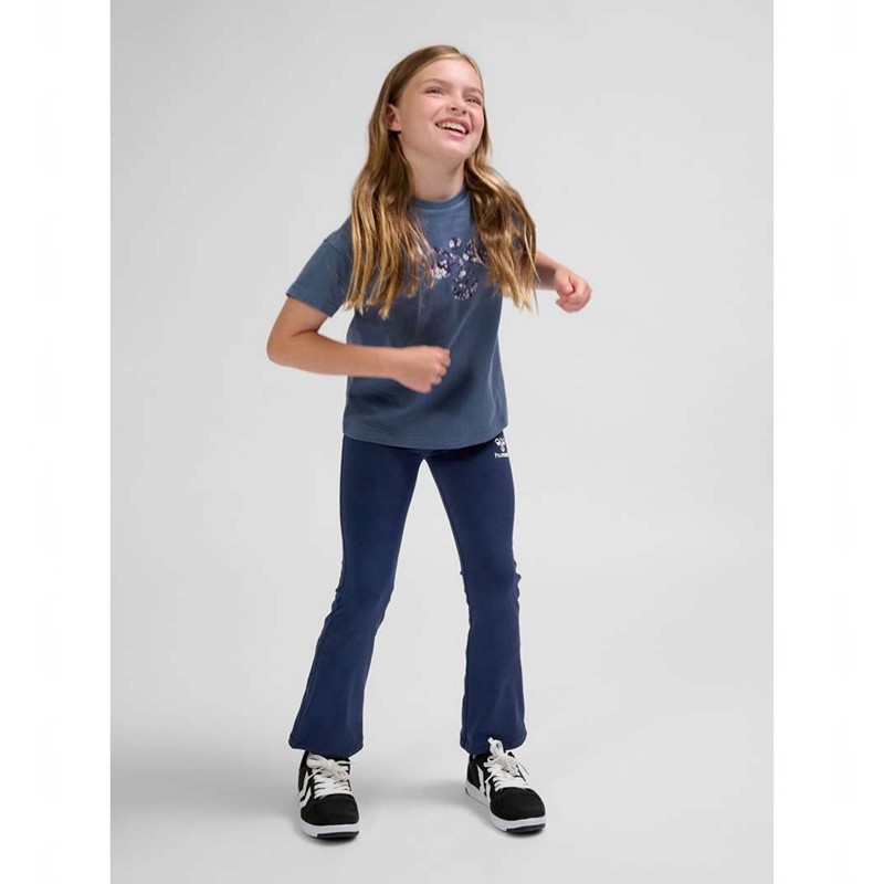 Hummel Aya High Rise Flare Broek Kinderen Zwart | 683071-245
