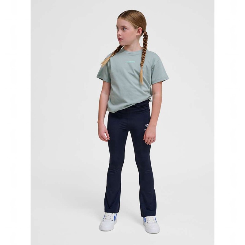 Hummel Aya High Rise Flare Hardloopbroek Kinderen Donkerblauw | 690165-918