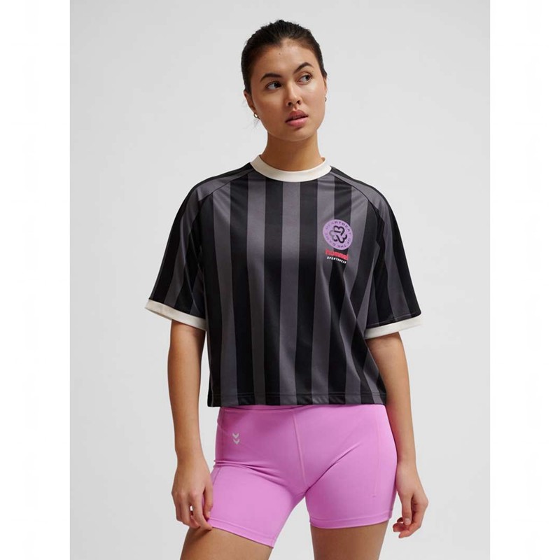 Hummel Boxy Bee Mine Shirt S/S Korte Broek Dames Zwart | 830931-877
