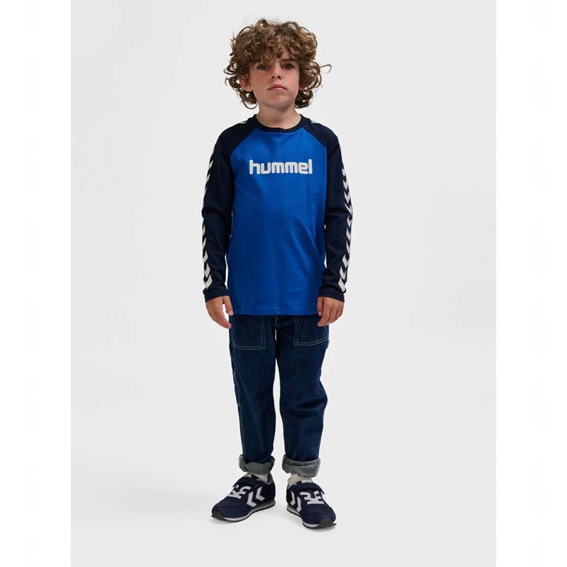 Hummel Boys L/S T-shirts Kinderen Blauw | 640163-818