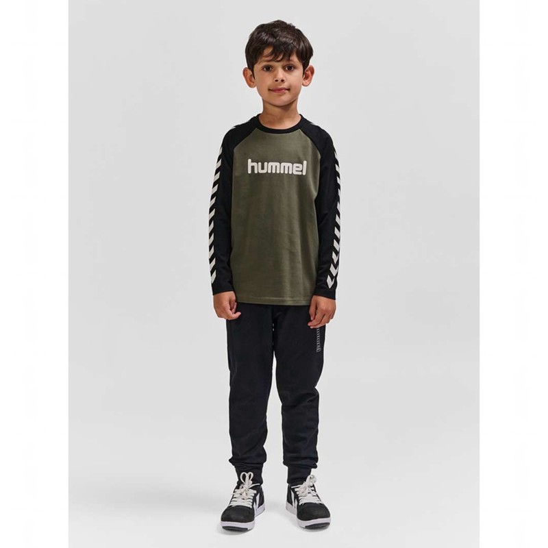 Hummel Boys L/S T-shirts Kinderen Olijfgroen | 253886-355