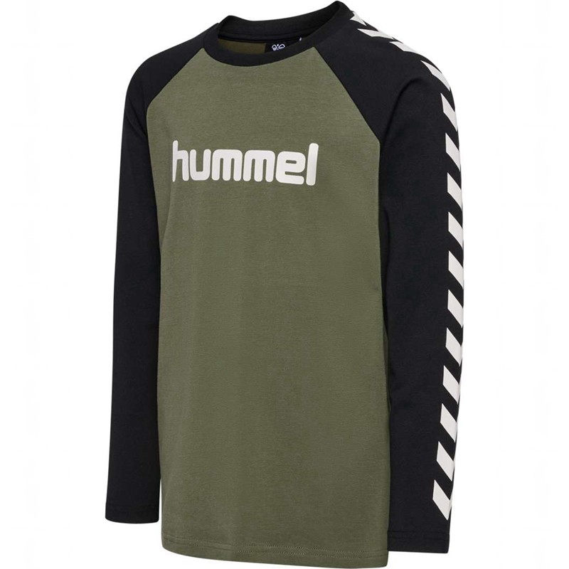 Hummel Boys L/S T-shirts Kinderen Olijfgroen | 253886-355