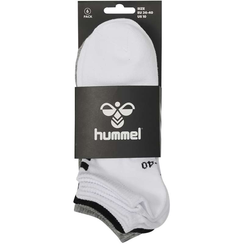 Hummel Chevron 6-pack Ankles Sokken Heren Wit | 660846-455