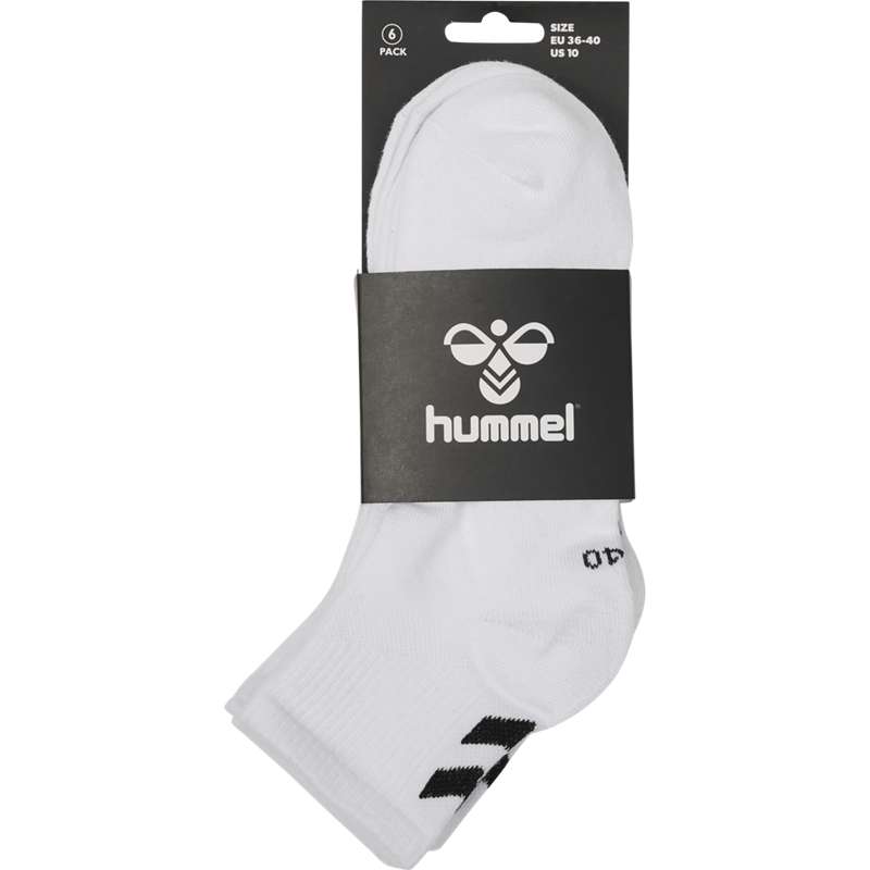 Hummel Chevron 6-pack Mid Cuts Sokken Heren Wit | 635797-705