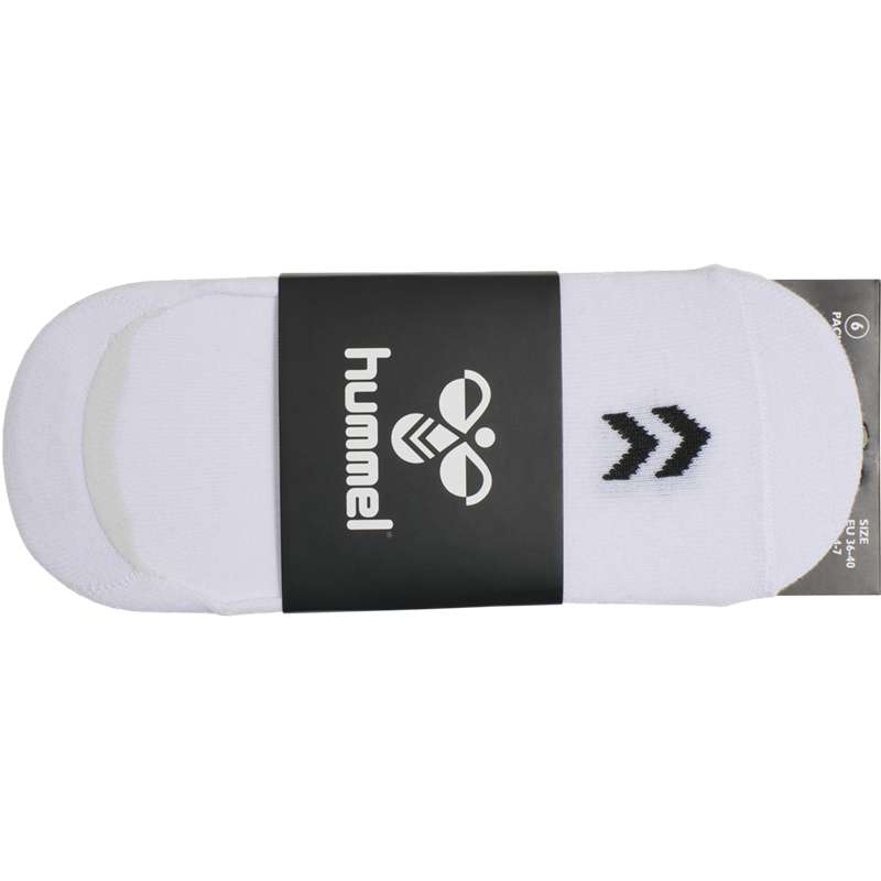Hummel Chevron 6-pack No Shows Sokken Heren Wit | 543060-301