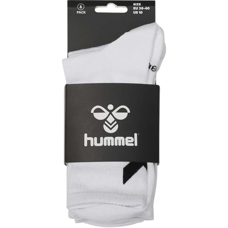Hummel Chevron 6-packs Sokken Heren Wit | 849046-024