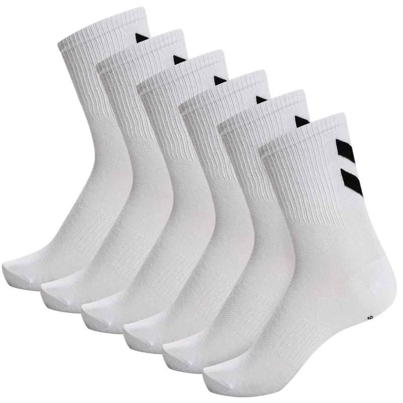 Hummel Chevron 6-packs Sokken Heren Wit | 849046-024