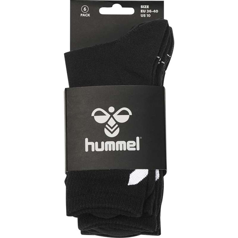 Hummel Chevron 6-packs Sokken Heren Zwart | 915513-335