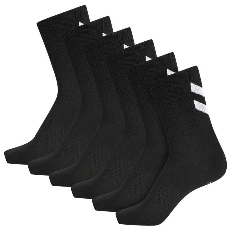 Hummel Chevron 6-packs Sokken Heren Zwart | 915513-335