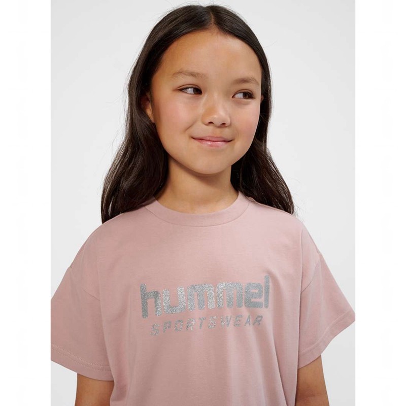 Hummel Chilli S/S T-shirts Kinderen Roze | 535398-503