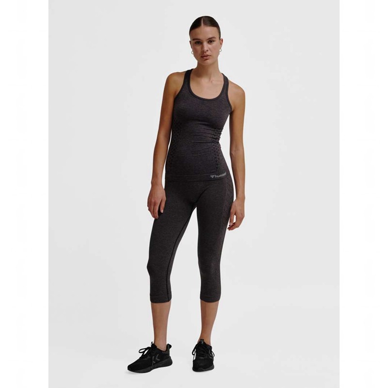 Hummel Ci Seamless 3/4 Hardloopbroek Dames Zwart | 195324-869