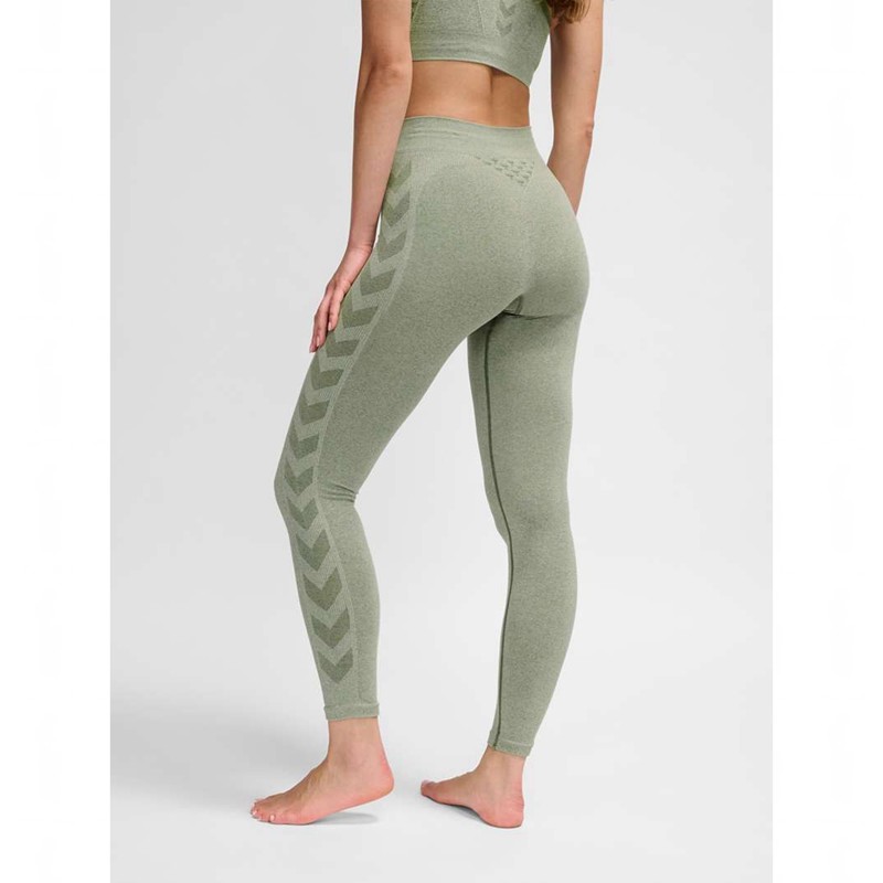 Hummel Ci Seamless Mid Waist Hardloopbroek Dames Groen | 283845-087