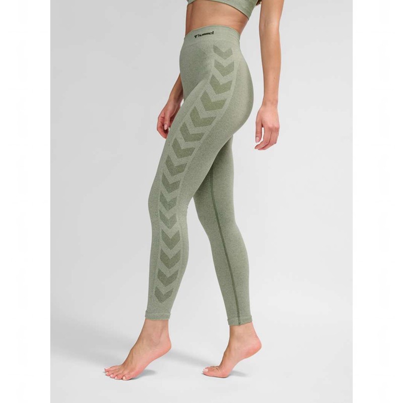 Hummel Ci Seamless Mid Waist Hardloopbroek Dames Groen | 283845-087