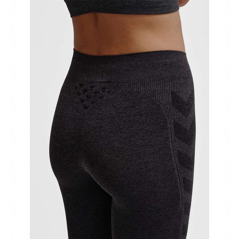 Hummel Ci Seamless Mid Waist Hardloopbroek Dames Zwart | 284634-624