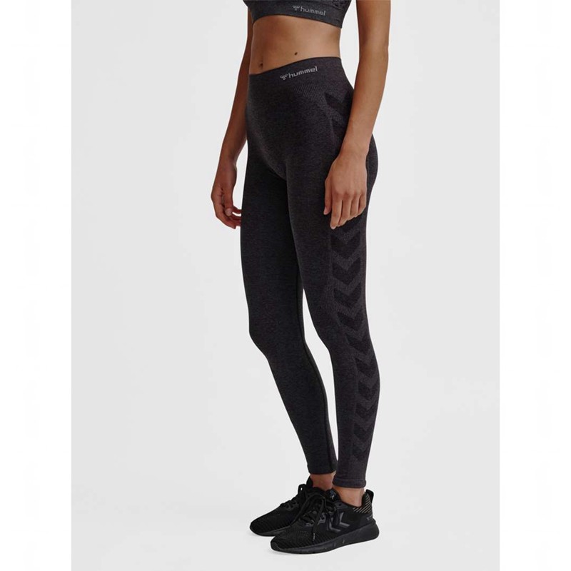 Hummel Ci Seamless Mid Waist Hardloopbroek Dames Zwart | 284634-624
