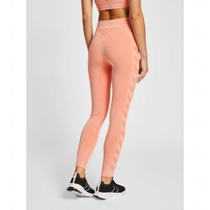 Hummel Ci Seamless Mid Waist Korte Broek Dames Koraal | 190182-228