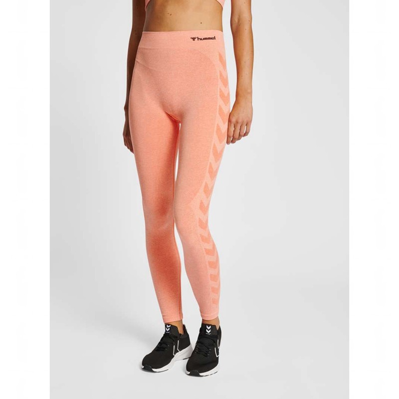 Hummel Ci Seamless Mid Waist Korte Broek Dames Koraal | 190182-228