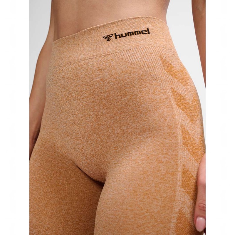 Hummel Ci Seamless Mid Waist T-shirts Dames Bruin | 228215-550