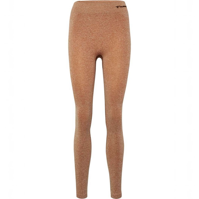 Hummel Ci Seamless Mid Waist T-shirts Dames Bruin | 228215-550