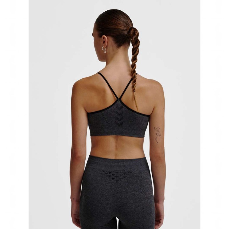 Hummel Ci Seamless Scrunch Sport BH Dames Zwart | 357389-414