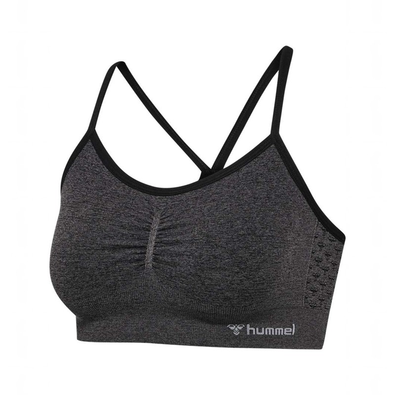 Hummel Ci Seamless Scrunch Sport BH Dames Zwart | 357389-414