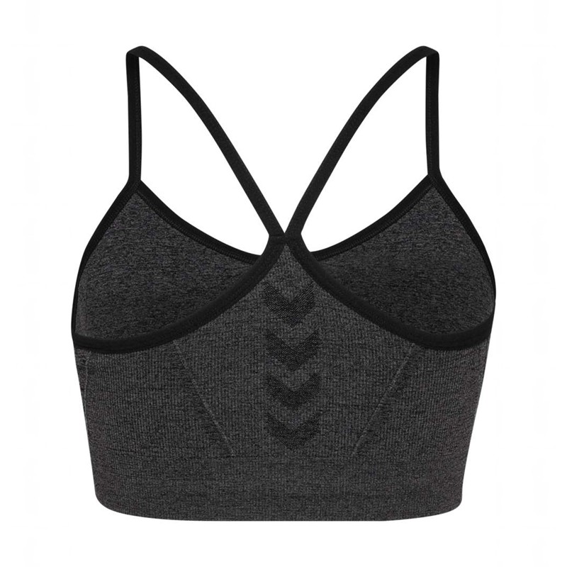 Hummel Ci Seamless Scrunch Sport BH Dames Zwart | 357389-414