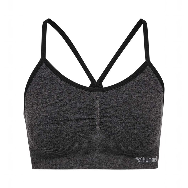 Hummel Ci Seamless Scrunch Sport BH Dames Zwart | 357389-414
