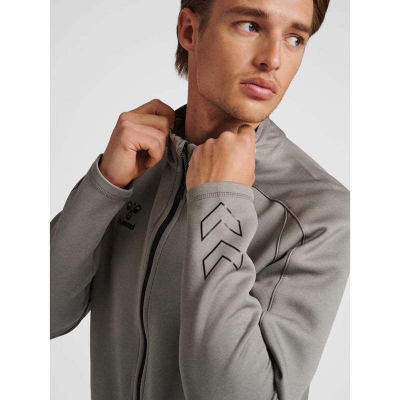 Hummel Cima Xk Zip T-shirts Heren Grijs | 049344-171
