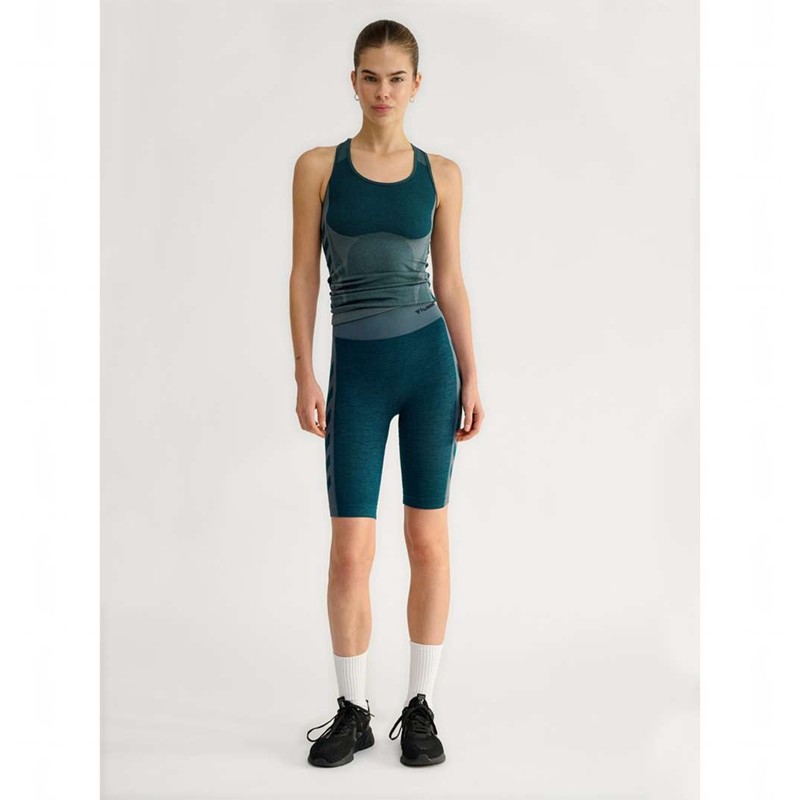 Hummel Clea Seamless Cycling Korte Broek Dames Blauw | 862192-565