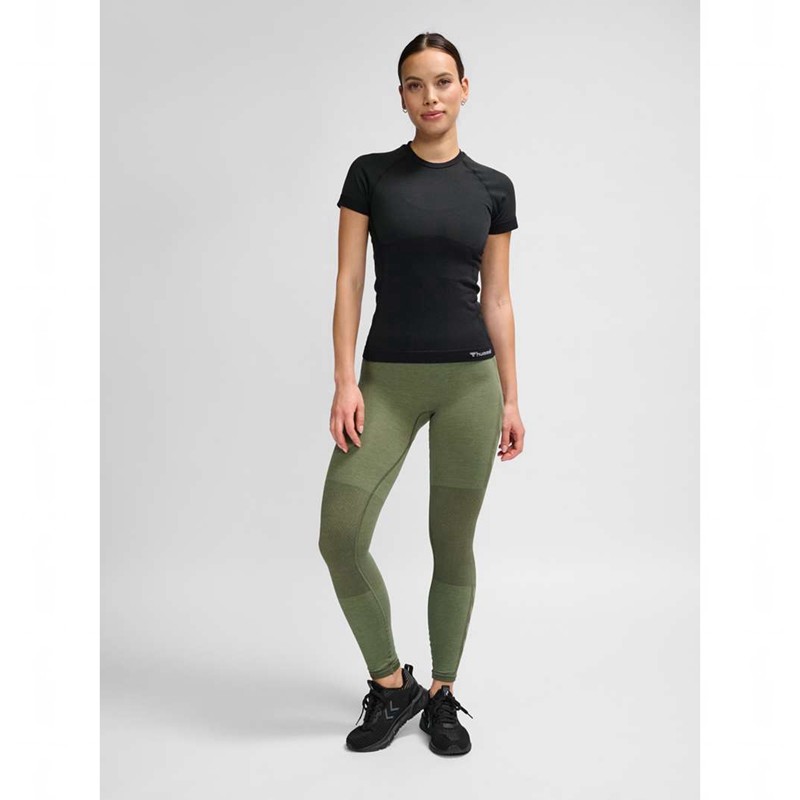 Hummel Clea Seamless Tight Hoodie Dames Zwart | 837165-430