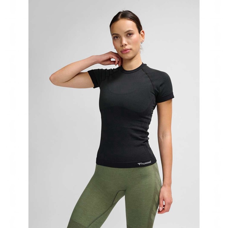 Hummel Clea Seamless Tight Hoodie Dames Zwart | 837165-430