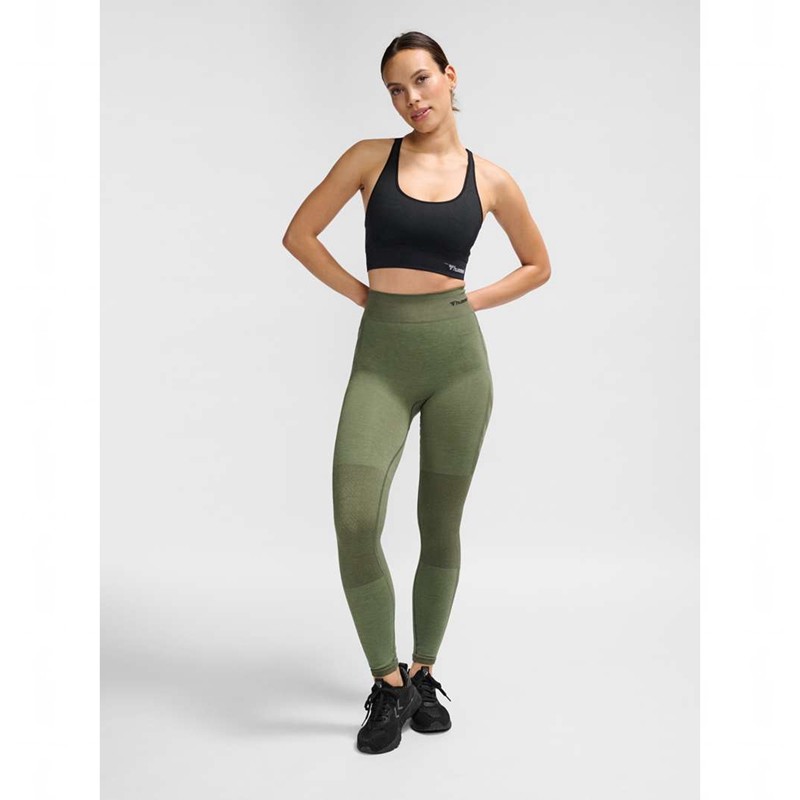 Hummel Clea Seamless Top Sport BH Dames Zwart | 067178-384