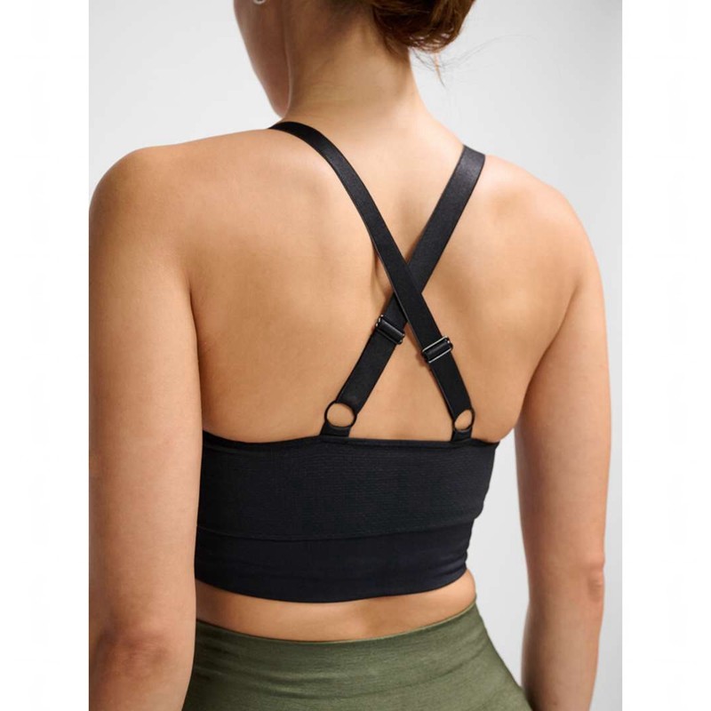 Hummel Clea Seamless Top Sport BH Dames Zwart | 067178-384