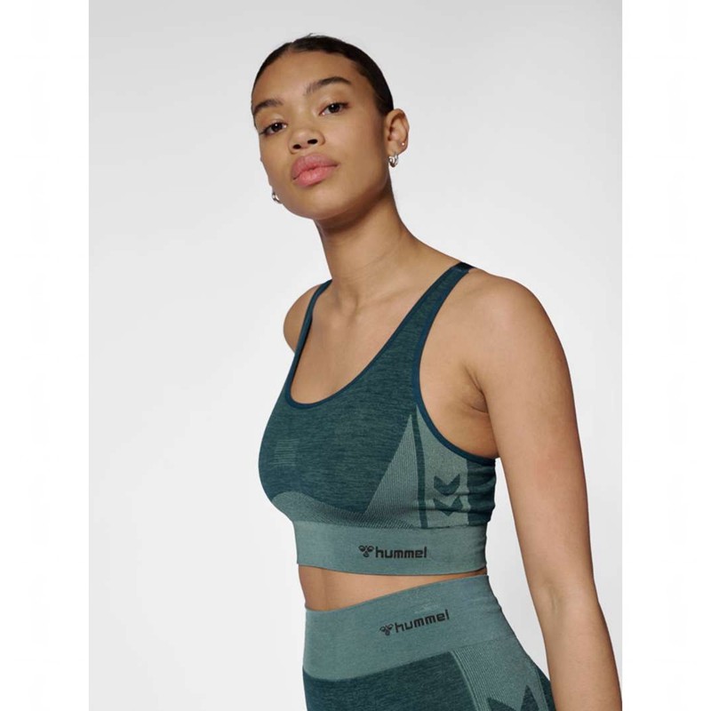 Hummel Clea Seamless Top Sport BH Dames Groen | 985021-067