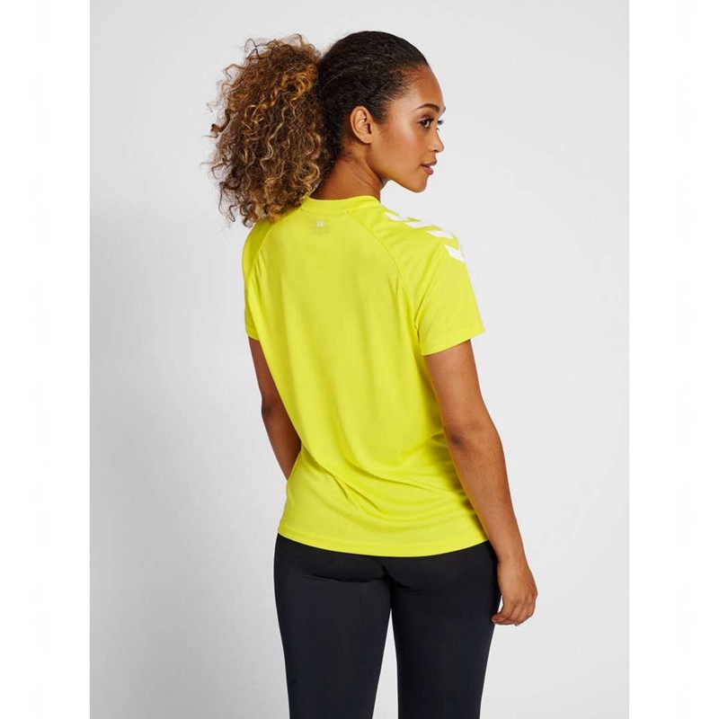 Hummel Core Xk Core Poly S/S Hoodie Dames Geel | 824514-950