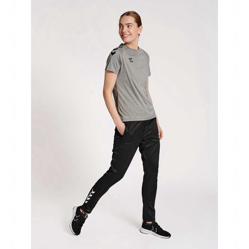 Hummel Core Xk Core Poly S/S Korte Broek Dames Grijs | 528248-940