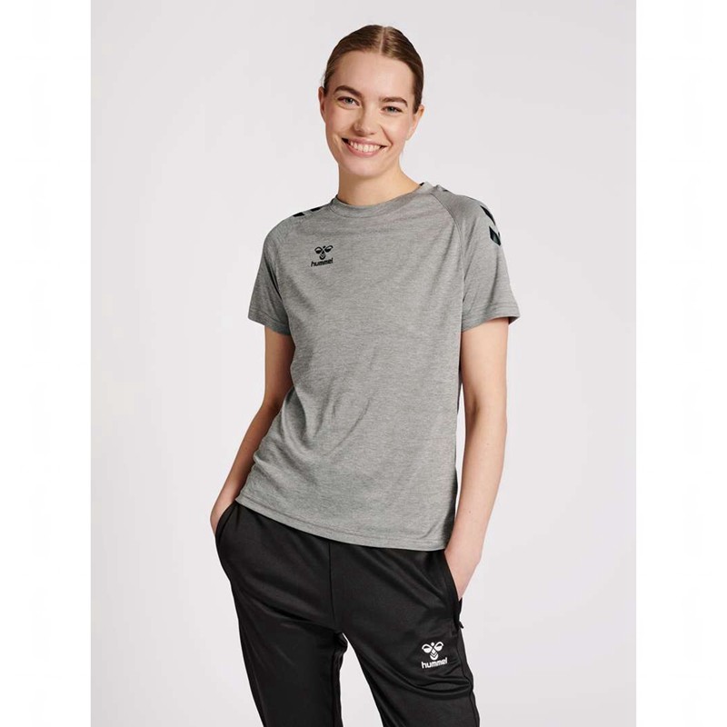 Hummel Core Xk Core Poly S/S Korte Broek Dames Grijs | 528248-940