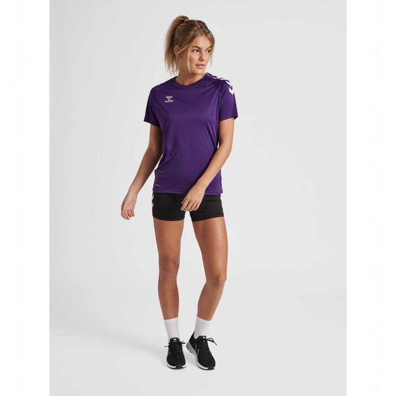 Hummel Core Xk Core Poly S/S T-shirts Dames Paars | 936625-498