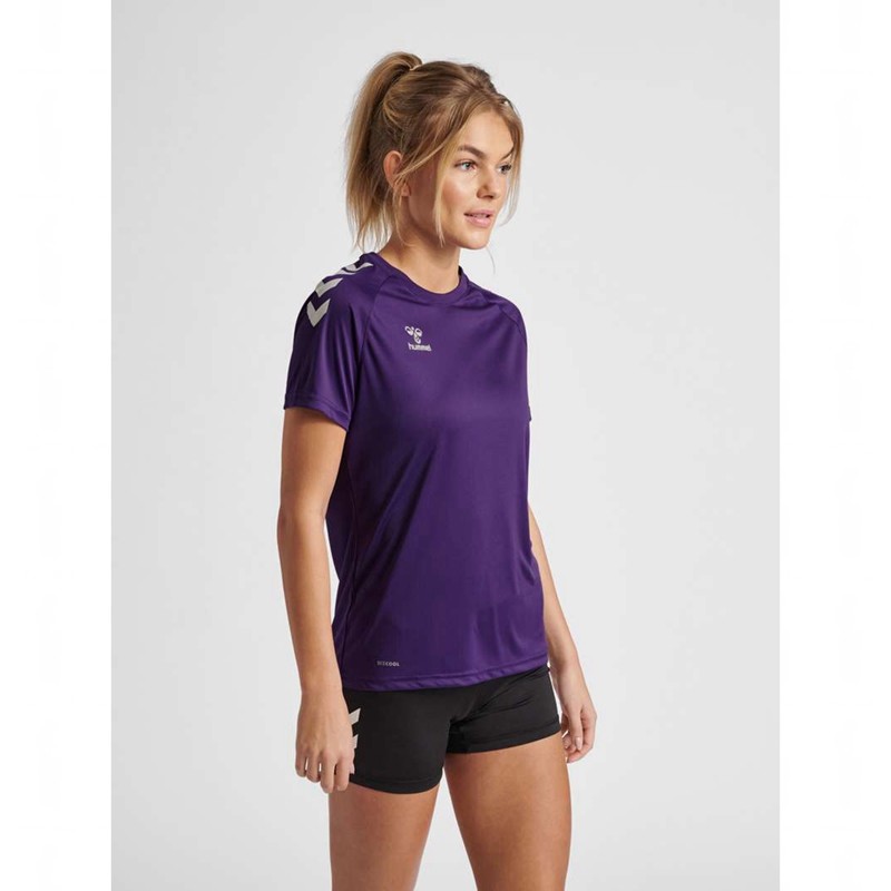Hummel Core Xk Core Poly S/S T-shirts Dames Paars | 936625-498