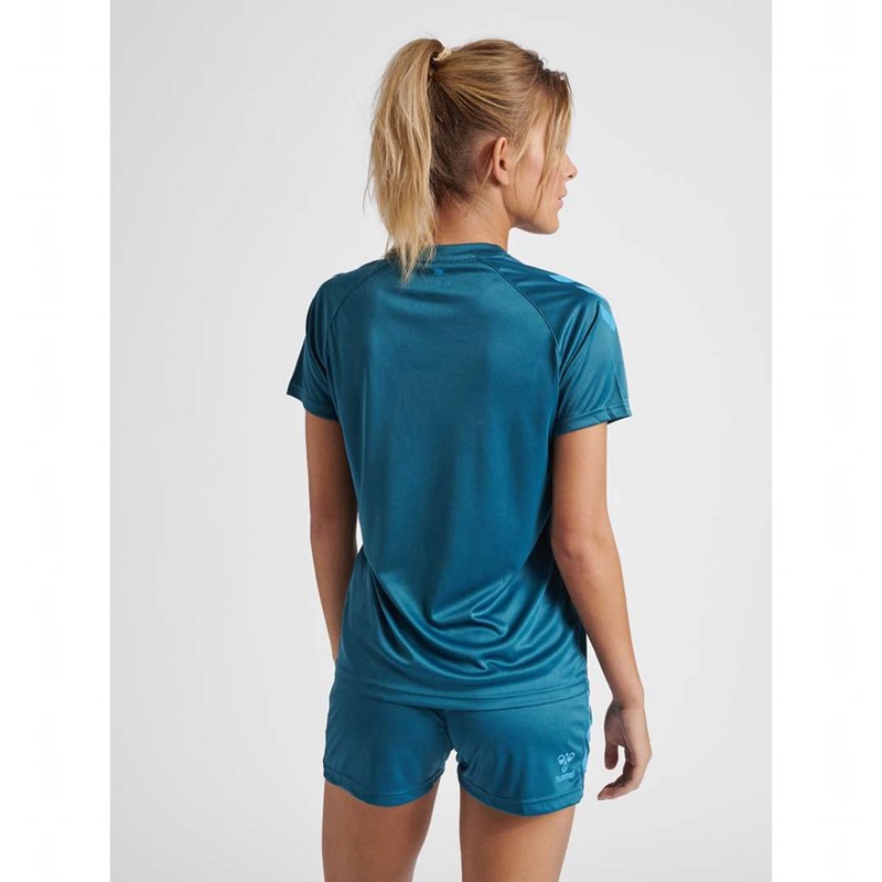 Hummel Core Xk Core Poly S/S T-shirts Dames Blauw | 583549-726