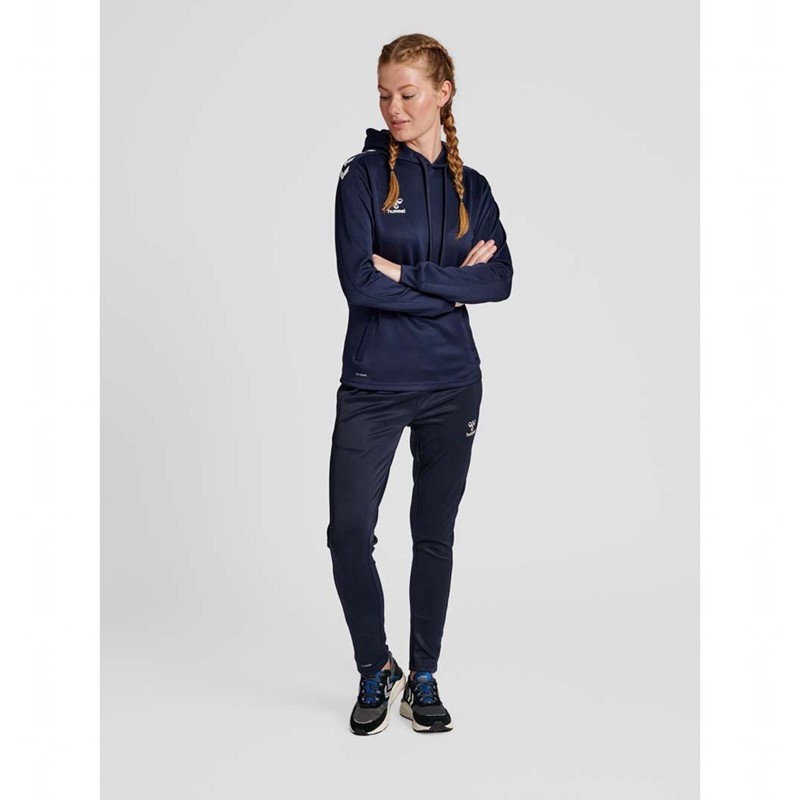 Hummel Core Xk Poly Sweat Hoodie Dames Donkerblauw | 248356-763