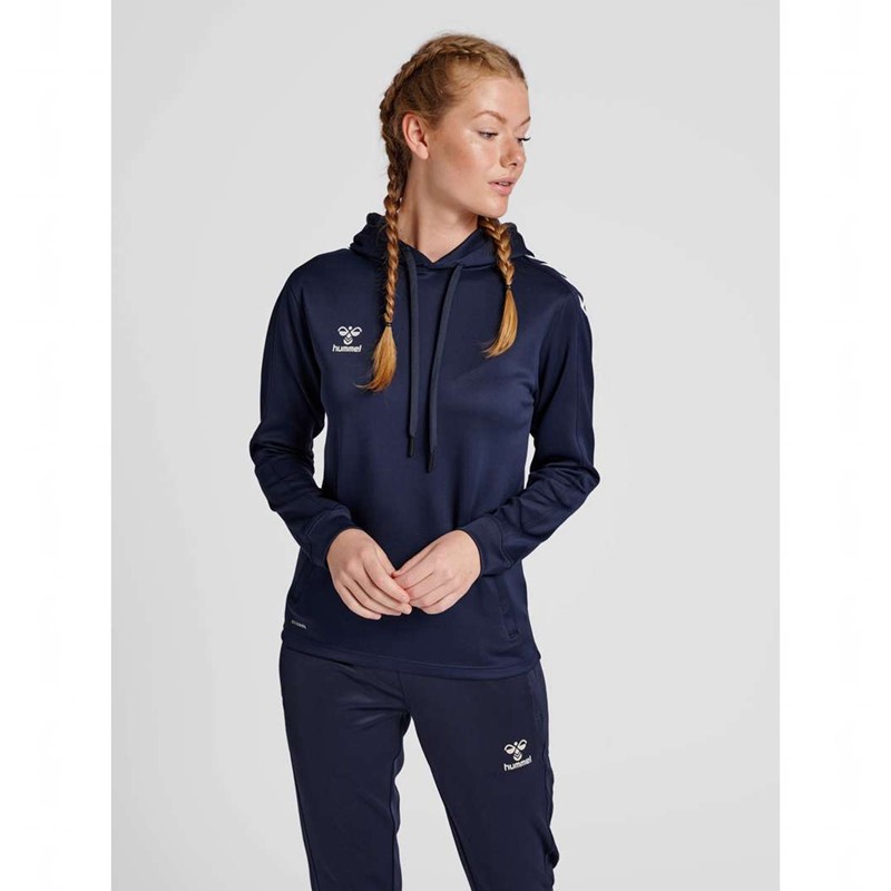 Hummel Core Xk Poly Sweat Hoodie Dames Donkerblauw | 248356-763