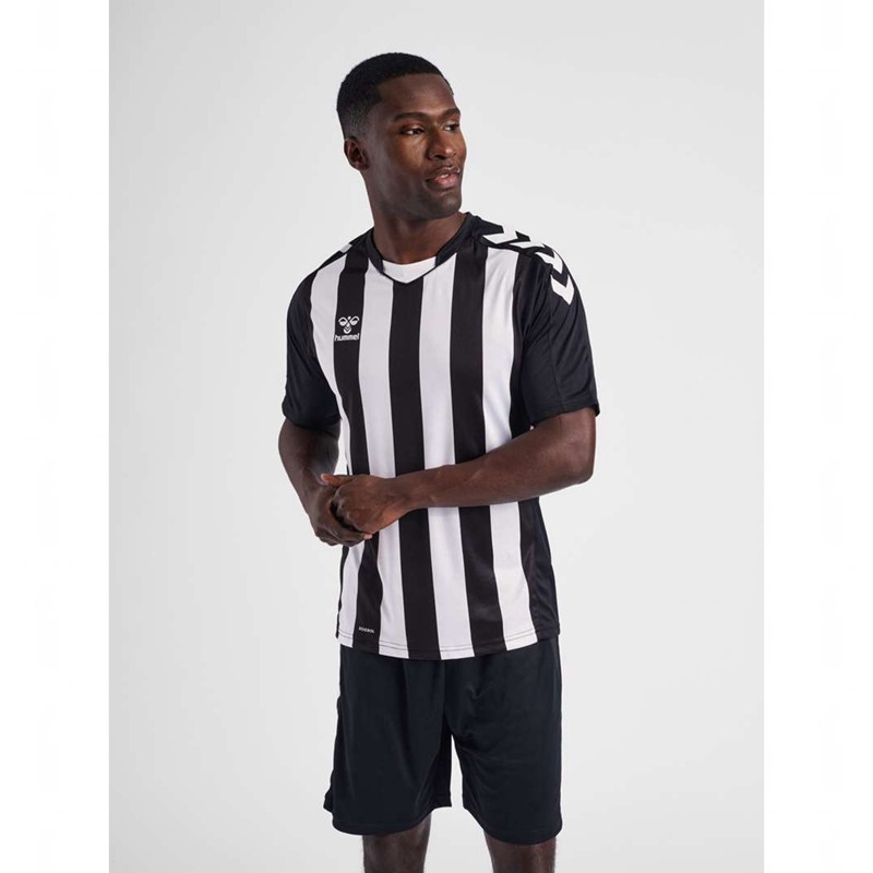 Hummel Core Xk Striped S/S Jersey Heren Zwart | 310555-774