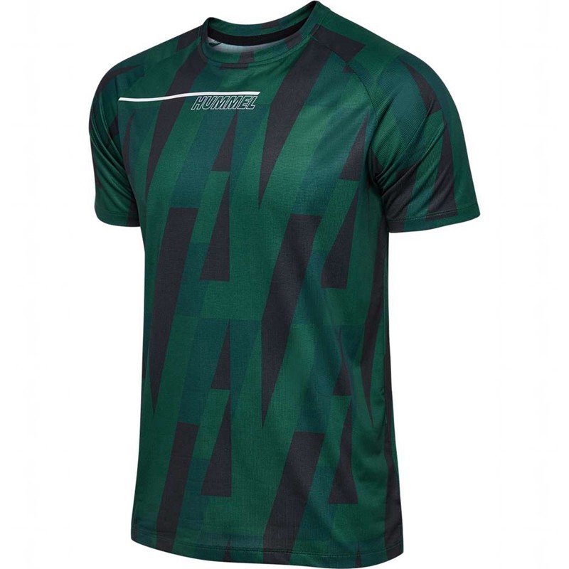 Hummel Court Aop Light Weight T-shirts Heren Groen | 174188-244