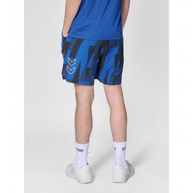 Hummel Court Aop Pocket Korte Broek Heren Blauw | 383310-490