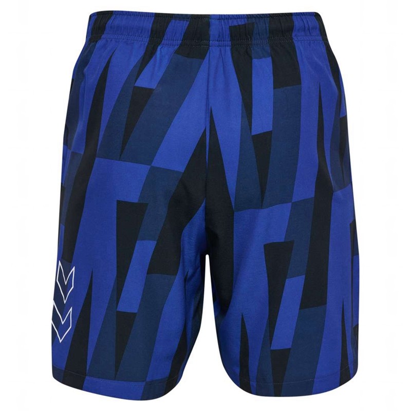 Hummel Court Aop Pocket Korte Broek Heren Blauw | 383310-490