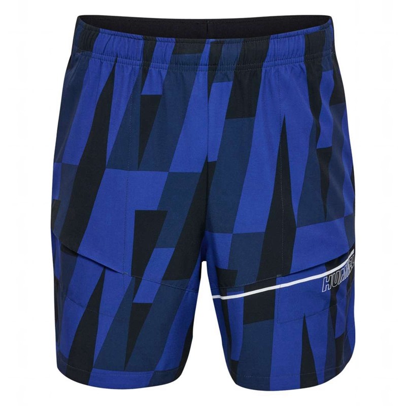 Hummel Court Aop Pocket Korte Broek Heren Blauw | 383310-490